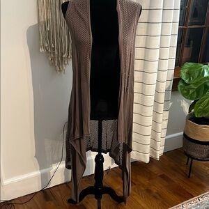Daytrip Brown Sleeveless Cardigan